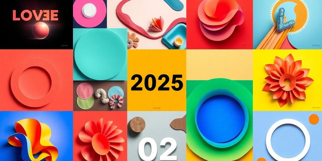 Collage de publicidad estética creativa en 2025.