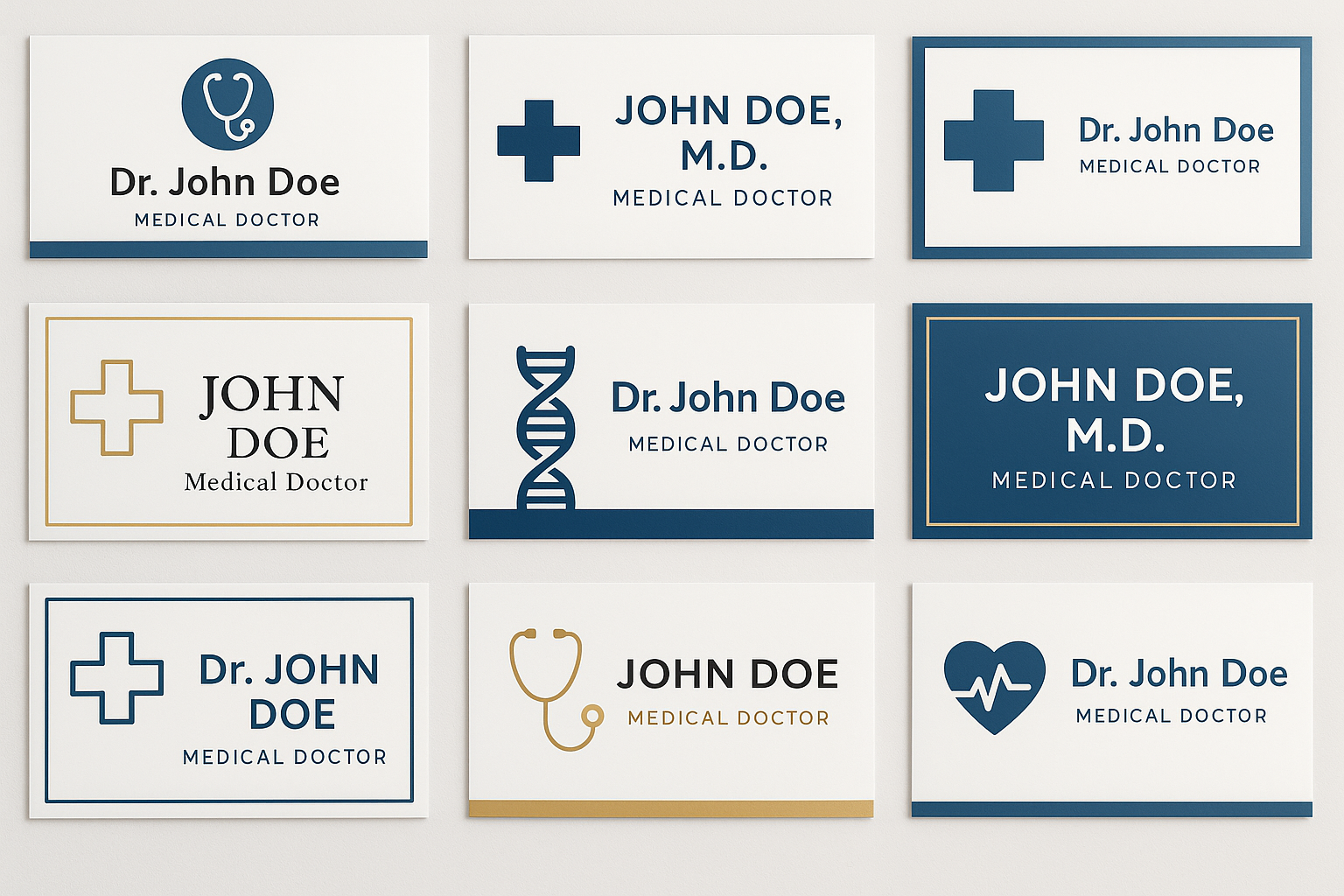 10 Ideas Creativas para Tarjetas de Presentación / Visita para Médicos