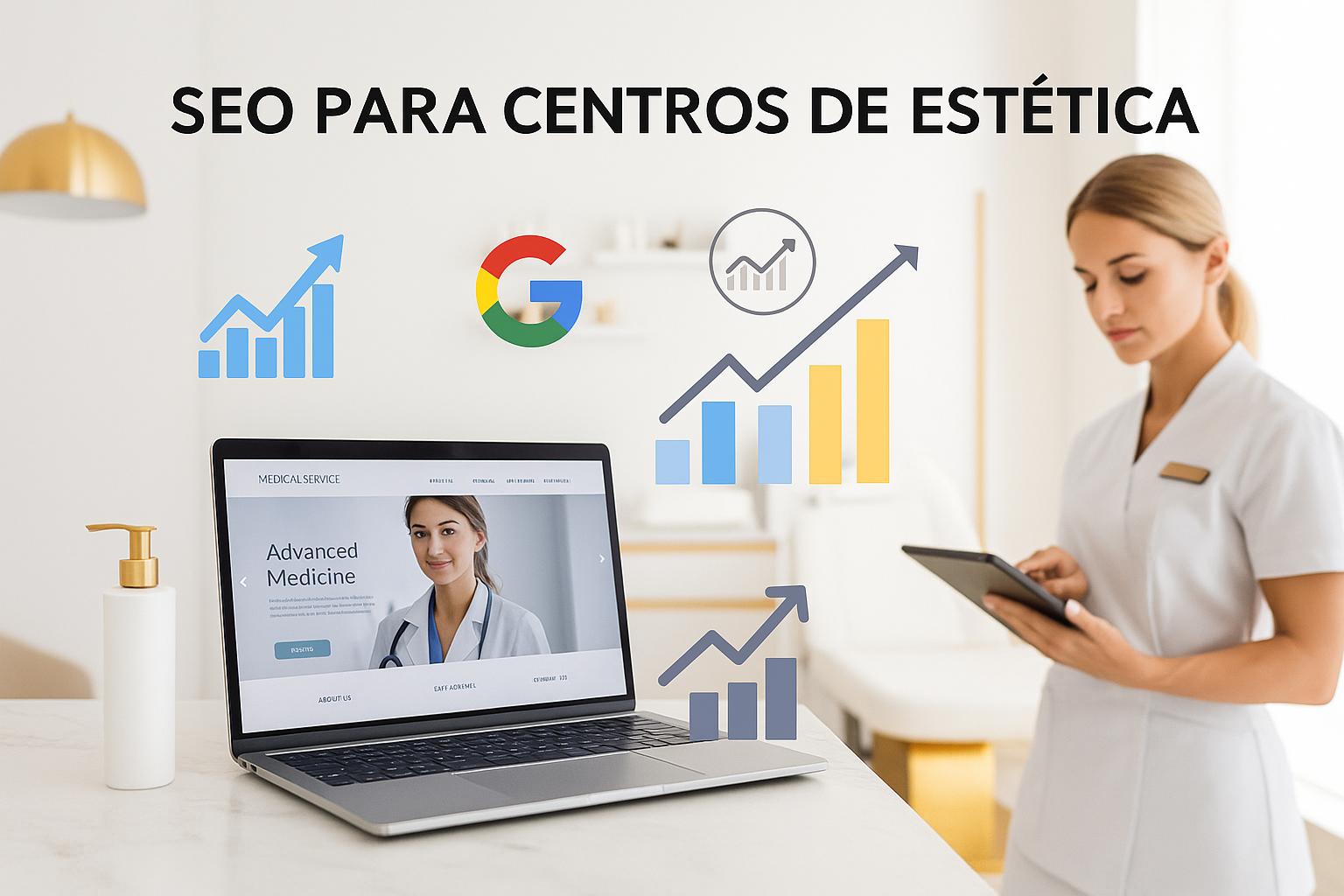 ¿Tienes un centro de estética y quieres aparecer en Google cuando tus clientes potenciales buscan servicios como limpieza facial, láser o tratamientos corporales? Entonces necesitas aplicar una estrategia de SEO para centros de estética. En este artículo, descubrirás qué es el SEO, por qué es fundamental para tu negocio estético y cómo puedes comenzar a implementarlo paso a paso para atraer más pacientes a tu clínica o centro. ¿Qué es el SEO y por qué es importante para tu centro de estética? El SEO (Search Engine Optimization) es el conjunto de estrategias para mejorar la visibilidad de tu página web en los motores de búsqueda como Google. Aplicar SEO en tu centro estético te permite: Atraer pacientes que están buscando tus servicios en tu zona Aparecer por delante de la competencia en búsquedas clave Tener una fuente de tráfico constante sin pagar publicidad Posicionarte como una clínica profesional y confiable Ventajas del SEO para clínicas de estética 1. Tráfico cualificado Las personas que buscan “depilación láser en [tu ciudad]” están interesadas en contratar el servicio. Es tráfico de calidad, con alta probabilidad de conversión. 2. Posicionamiento local Gracias al SEO local, puedes aparecer en los primeros resultados de Google Maps cuando alguien busque tratamientos estéticos cerca. 3. Ahorro en publicidad El SEO es una inversión a largo plazo. A diferencia de los anuncios, no tienes que pagar por cada clic o visita. 4. Autoridad de marca Una web bien posicionada transmite confianza. Tus potenciales pacientes te verán como una clínica referente. ¿Cómo aplicar SEO en tu centro de estética? Aquí te mostramos los pasos clave para comenzar: 1. Optimiza tu página web Tu web debe estar diseñada para pacientes, ser rápida, segura, y con contenido útil. Usa las palabras clave que tus pacientes buscarían, como: Tratamientos faciales en [tu ciudad] Limpieza facial profunda Eliminación de manchas con láser Centro estético especializado en... 2. Crea contenido útil Tener un blog con consejos estéticos, explicación de tratamientos y dudas frecuentes no solo educa, también posiciona. Ejemplos de artículos: “¿Qué es la radiofrecuencia facial y cómo funciona?” “5 beneficios del ácido hialurónico en estética” “Cuándo empezar con la depilación láser” 3. SEO Local con Google Business Profile Asegúrate de tener optimizado tu perfil de Google Business: Horarios, teléfono y ubicación actualizados Fotos reales de la clínica Reseñas de pacientes satisfechos Categoría correcta (centro estético / clínica estética) Esto te ayudará a salir en los primeros resultados cuando alguien busque “clínica estética cerca de mí”. 4. Linkbuilding y menciones Consigue enlaces desde medios, blogs de estética o directorios locales. Esto le dice a Google que tu web es relevante. ¿Cuánto tiempo tarda en verse el SEO? Los resultados no son inmediatos, pero sí duraderos. Normalmente, puedes empezar a ver mejoras en tráfico y posicionamiento a partir de los 3 meses, con resultados más estables a los 6-12 meses. ¿Quién puede ayudarte? Aunque puedes empezar por tu cuenta, lo ideal es contar con una agencia especializada en marketing estético y posicionamiento web para clínicas. En Inprovex, trabajamos con centros de estética de toda España ayudándoles a posicionarse en Google, atraer pacientes y automatizar su crecimiento. Conclusión Si quieres que tu centro estético sea referente en tu ciudad y atraer pacientes sin depender solo de Instagram o campañas de pago, el SEO es la clave. Una estrategia bien planteada te dará visibilidad, autoridad y pacientes constantes en el tiempo. CTA Final ¿Te gustaría analizar gratis el posicionamiento actual de tu clínica? 👉 Reserva ahora una consultoría 1 a 1 gratuita con un experto de Inprovex y te diremos qué mejorar paso a paso: https://inprovex.com/consultoria-gratuita