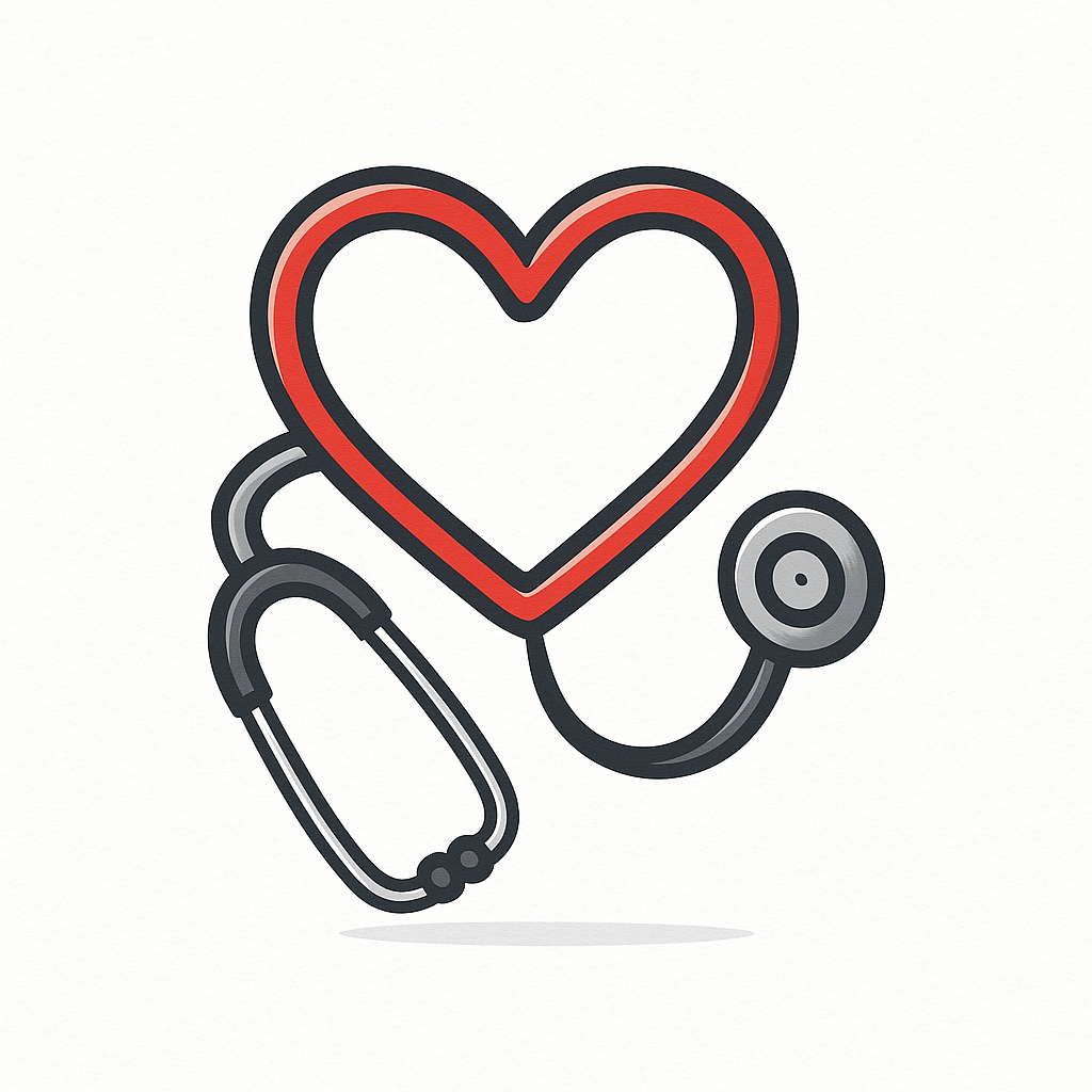 Logo Estetoscopio en forma de corazón