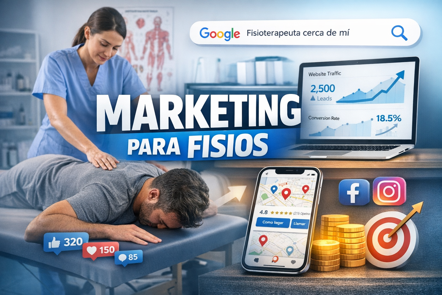 Marketing para fisios: cómo llenar tu agenda sin depender solo del boca a boca